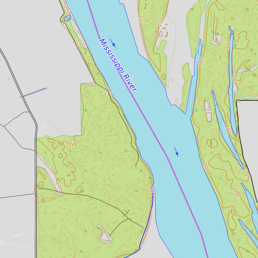OpenTopoMap map of Ashley Point, AR
