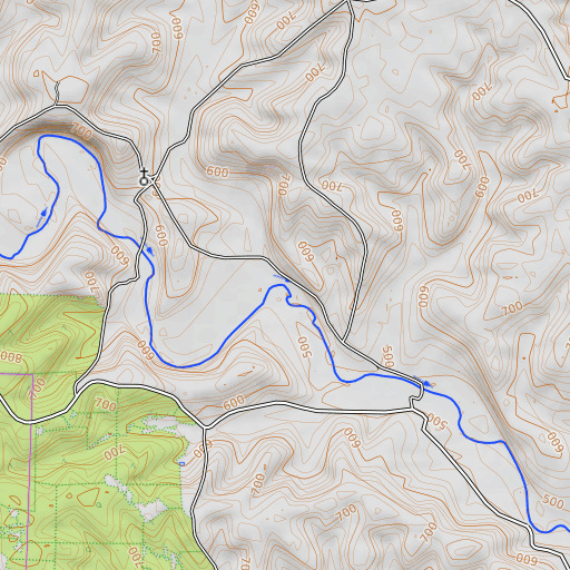 OpenTopoMap map of Athye Branch, AR