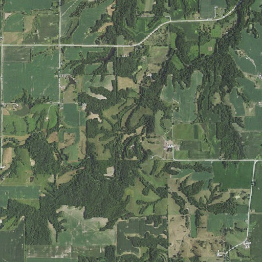 Aerial imagery of Paul Creek, IA