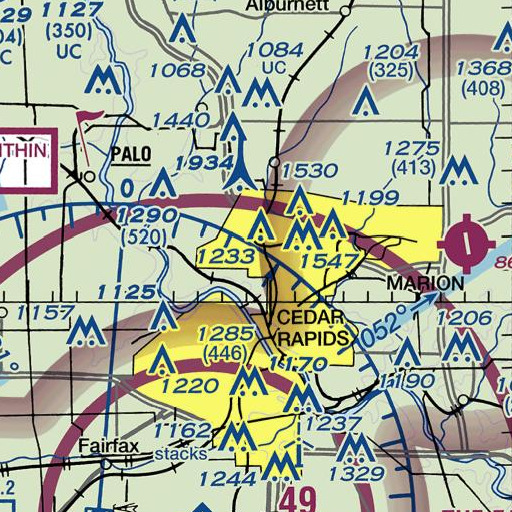 FAA VFR chart of Pierce Elementary School, IA