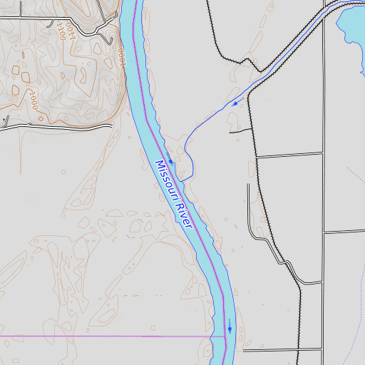 OpenTopoMap map of Plum Creek, IA