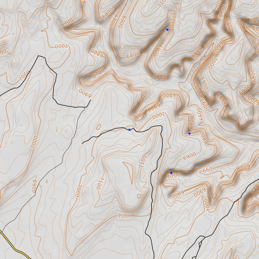 OpenTopoMap map of Fir Spring, AZ