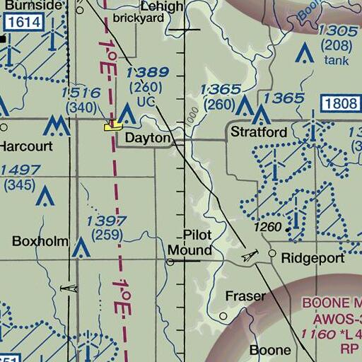 FAA VFR chart of Ritchie School, IA