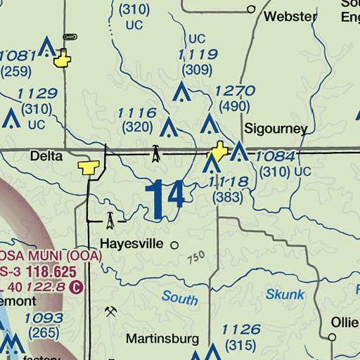 FAA VFR chart of Rock Creek, IA