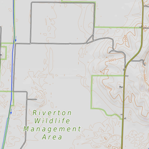 OpenTopoMap map of Spring Branch, IA