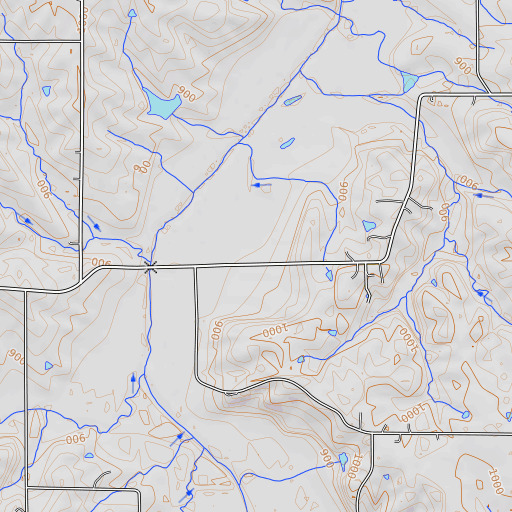 OpenTopoMap map of Squaw Valley School, IA