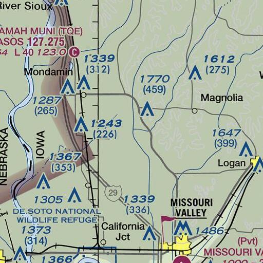 FAA VFR chart of Steer Creek, IA