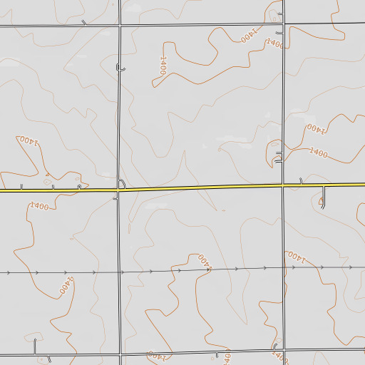 OpenTopoMap map of Stofferan Creek, IA