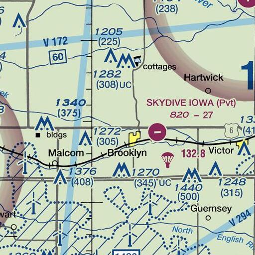 FAA VFR chart of Stony Creek, IA