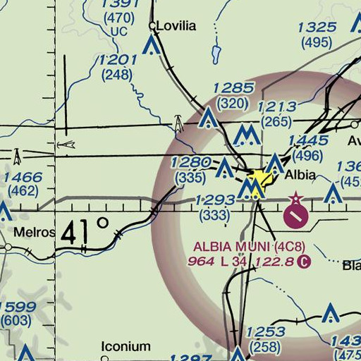 FAA VFR chart of Tower, IA