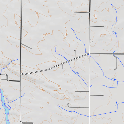 OpenTopoMap map of Union Cemetery, IA