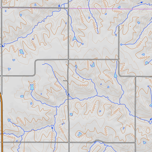 OpenTopoMap map of Union School, IA