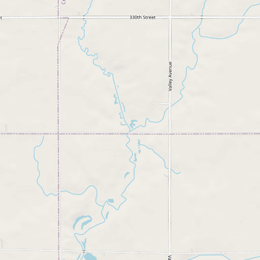 OpenStreetMap map of West Cedar Creek, IA