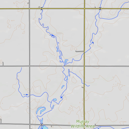 OpenTopoMap map of West Cedar Creek, IA