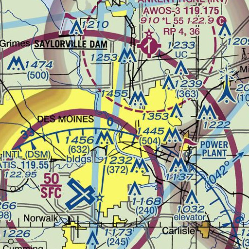 FAA VFR chart of Whittier School, IA