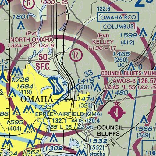 FAA VFR chart of Woodland School, IA