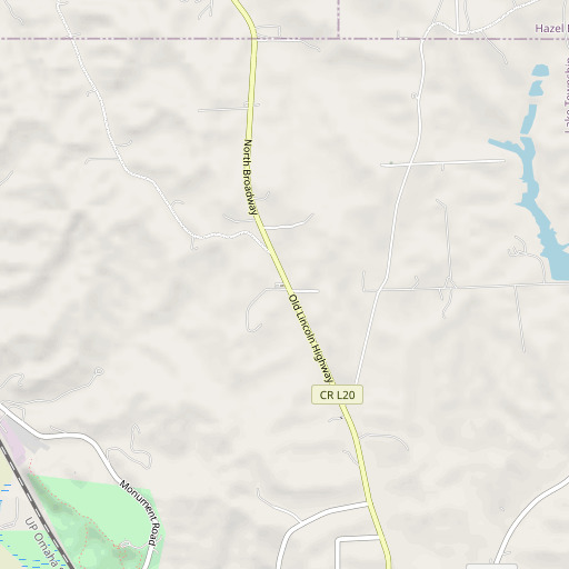 OpenStreetMap map of Woodland School, IA