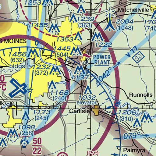 FAA VFR chart of Yeader Creek, IA