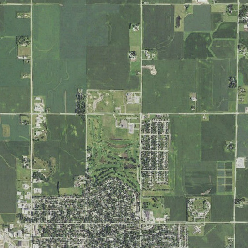 Aerial imagery of Carroll High School, IA
