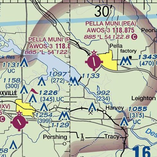 FAA VFR chart of Red Rock Dam, IA