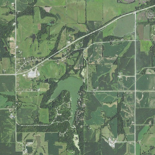 Aerial imagery of Keomah Dam, IA