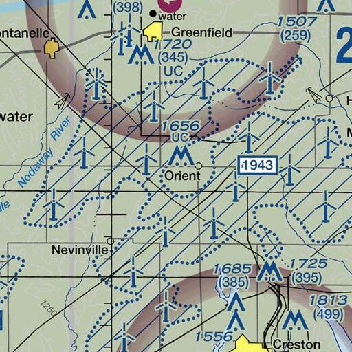 FAA VFR chart of Henry E Wallace Dam, IA