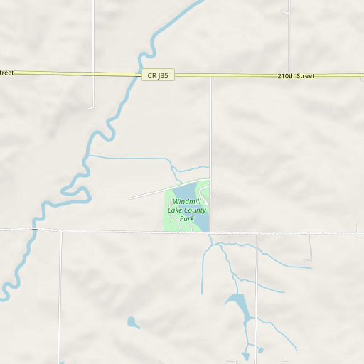 OpenStreetMap map of Windmill Lake Dam, IA