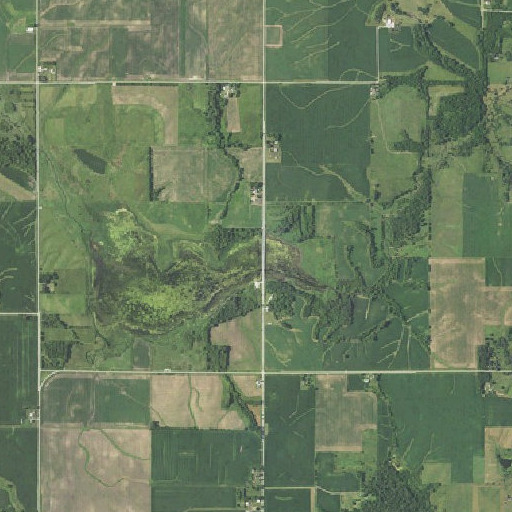 Aerial imagery of Hendrickson Marsh Dam, IA