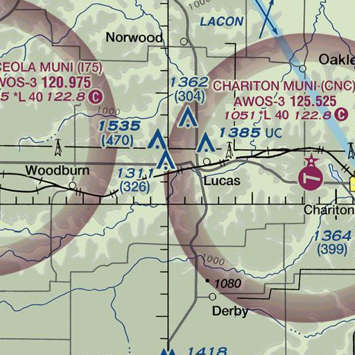 FAA VFR chart of Stephens Forest Pond Dam, IA