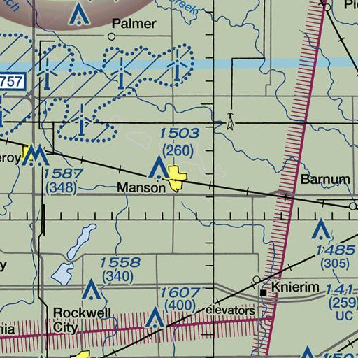 FAA VFR chart of Manson, IA