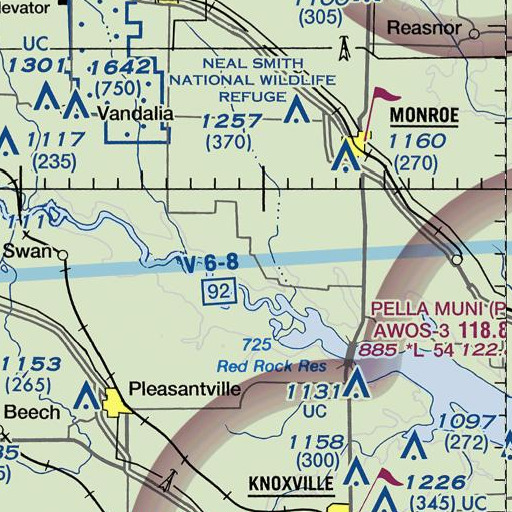 FAA VFR chart of Dunreath, IA