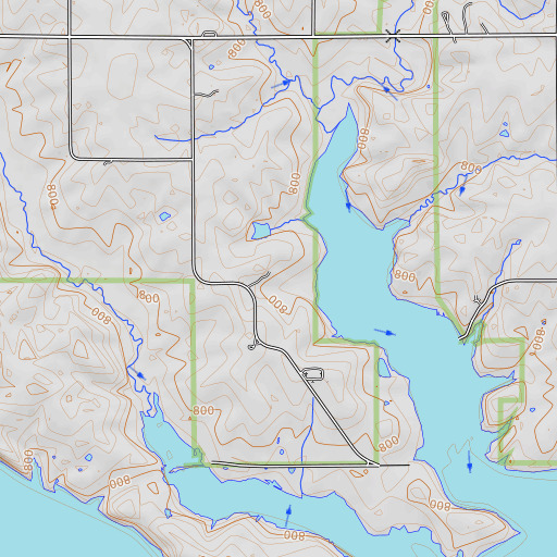 OpenTopoMap map of Dunreath, IA