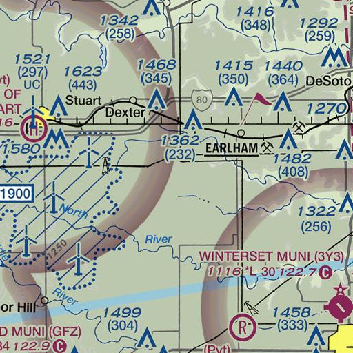 FAA VFR chart of Penn Townhall, IA