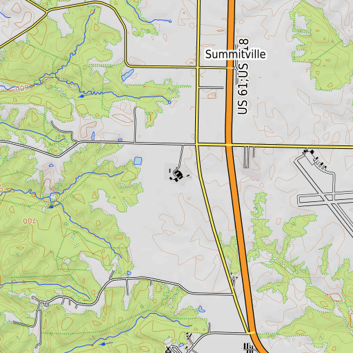 OpenTopoMap map of Lee County Farm, IA