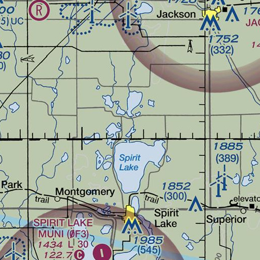 FAA VFR chart of Loon Creek, IA
