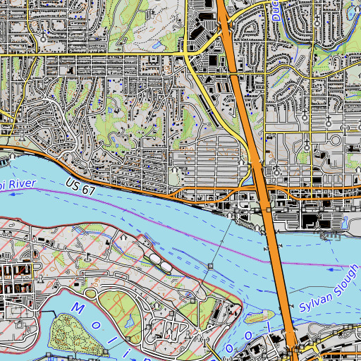 OpenTopoMap map of Meier Park, IA