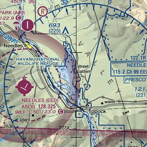 FAA VFR chart of Fivemile Wash, AZ