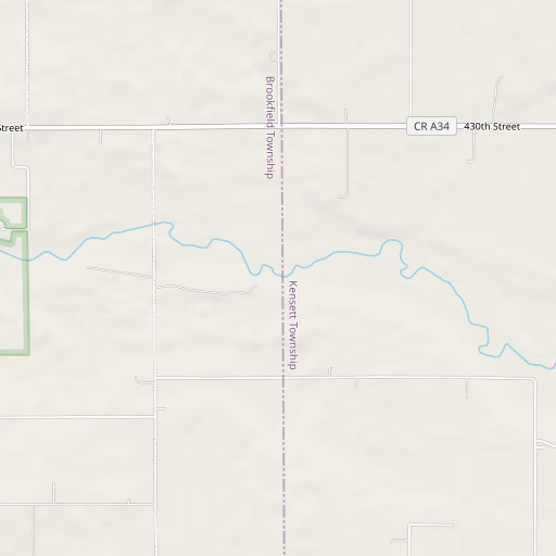 OpenStreetMap map of Worth County, IA