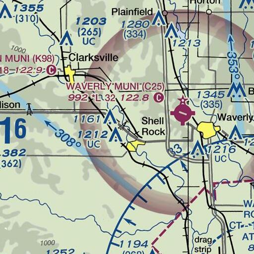 FAA VFR chart of Curry Creek, IA