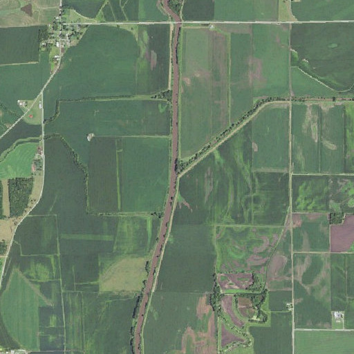 Aerial imagery of Walnut Creek, IA