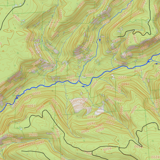 OpenTopoMap map of Flash Creek, AZ