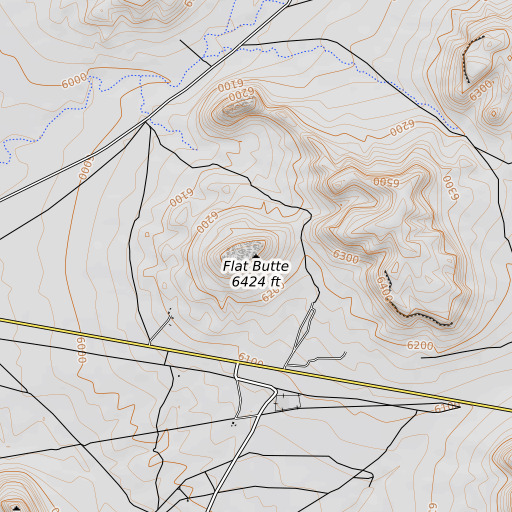 OpenTopoMap map of Flat Butte, AZ