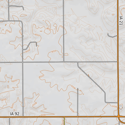 OpenTopoMap map of Springfield, IA