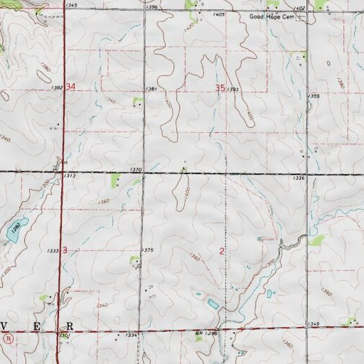 USGS 24K topo map of DeLeon (historical), IA