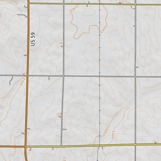 OpenTopoMap map of DeLeon (historical), IA