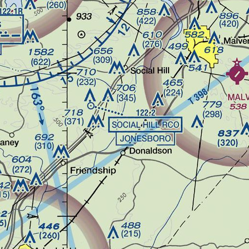 FAA VFR chart of Black Branch, AR