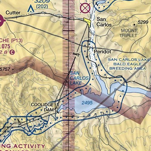FAA VFR chart of Flatiron Mesa, AZ