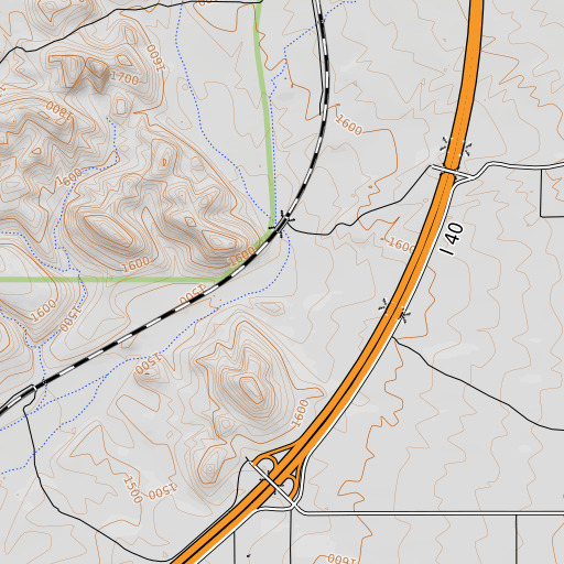 OpenTopoMap map of Flattop Wash, AZ