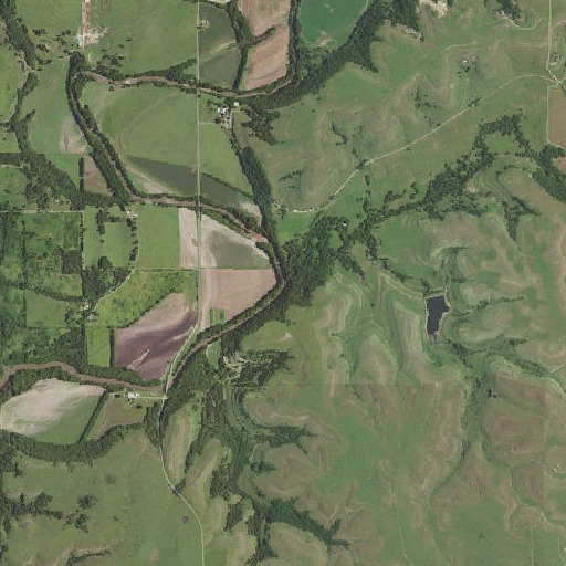 Aerial imagery of Otter Creek, KS