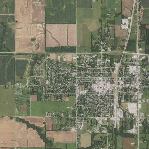 Aerial imagery of Highland Elementary School, KS